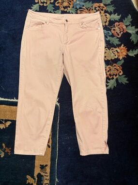 Michael Kors Light Pink Cropped Slim stretch jeans 14
